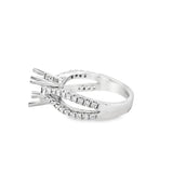 Lady's Platinum Double Prong Split Shank Platinum Mounting Size 7 40 =