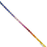 Yellow 14 Karat Rainbow Tennis Bracelet Length 7 53 = 6.55TWT Round Mu