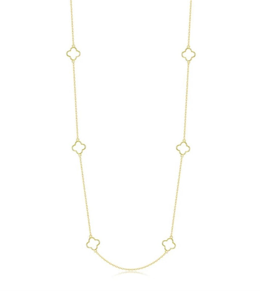 Lafonn Yellow Gold-Plated Sterling Silver Open Clover Station