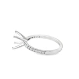 Lady's White 14 Karat Straight 4 Prong Ring Size 7 18 = 0.23tw Round I