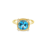 Blue Topaz 14 Karat Yellow Fashion Ring