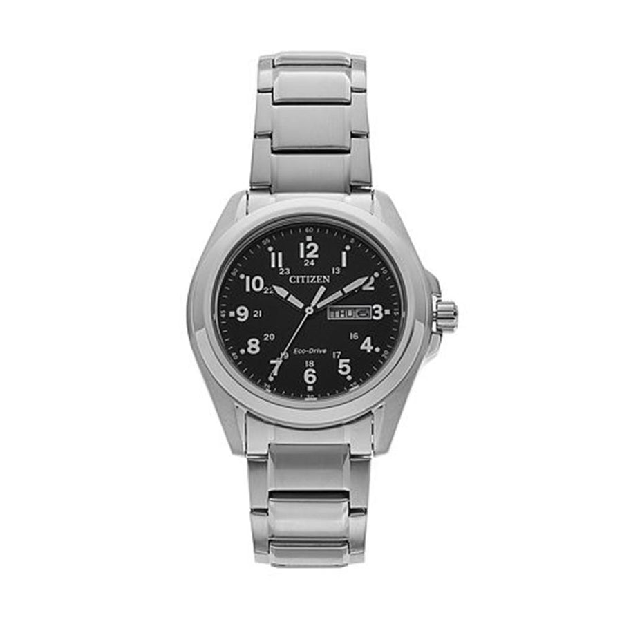 CITIZEN Eco-Drive Weekender Garrison Mens Watch Stainless Steel