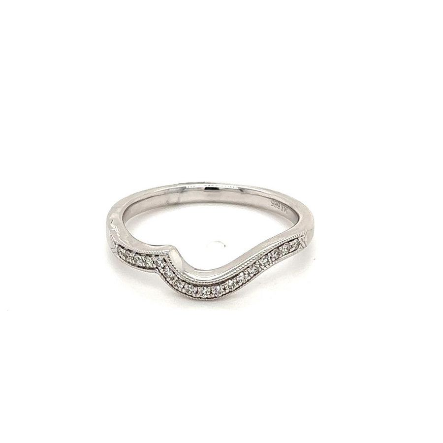 Nelson Milgrain Fitted Curve Diamond Wedding Band