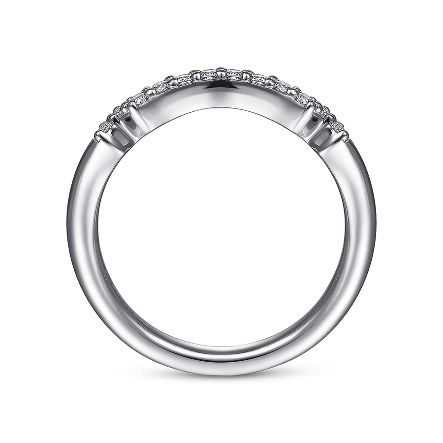 Gabriel & Co. 14K White Gold Matching Wedding Band