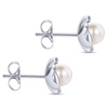 Gabriel & Co. Sterling Silver Grace Stud Pearl Earrings