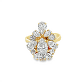 Pear Shape Cluster Diamond Ring