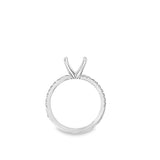 Lady's White 14 Karat Straight 4 Prong Ring Size 7 18 = 0.23tw Round I