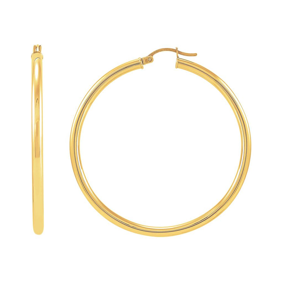 Lady's Yellow 14 Karat Large Hoop Earrings Designer: Armandani
Gram W