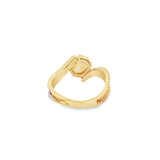 Yellow 14 Karat Milgrain/Satin Oval Opal Ring Estate Jewelry Size 7 Wi