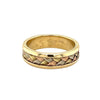 Estate Tri-Color 14 Karat Gent's Weave Wedding Band