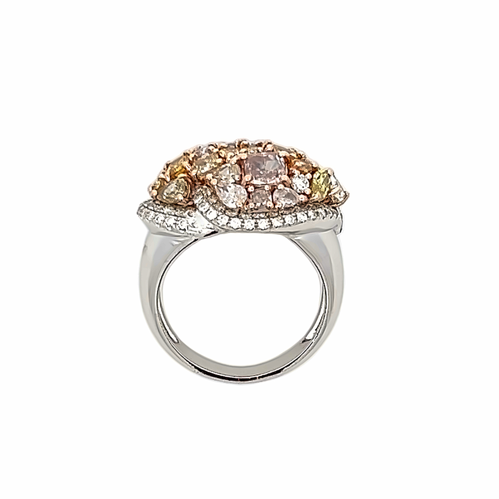 Estate Multi-Colored Diamond Fashion Ring