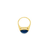 Yellow 14 Karat 12.70-12.82mm Natural Round Cabochon Star Sapphire Bez