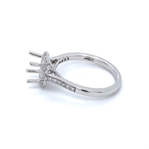 Coast Diamond Vintage Style Scalloped Diamond Halo Engagement Ring Mounting