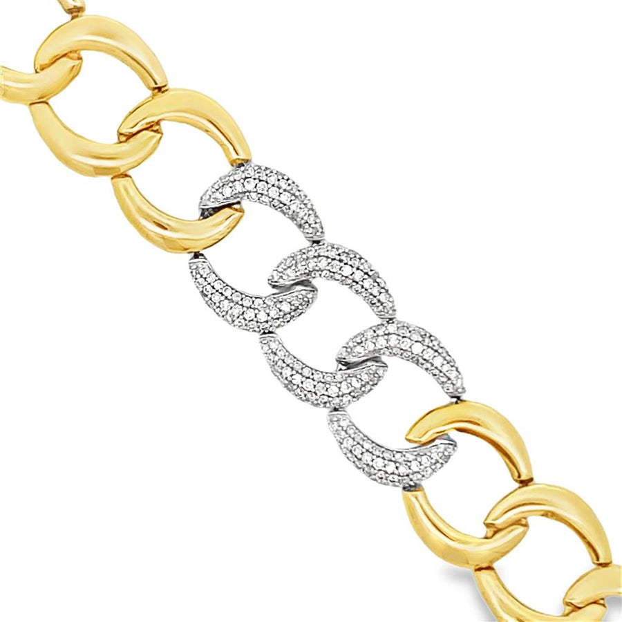 Pave Diamond Cuban Link Bracelet