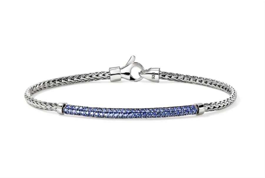 John Hardy JH Essentials Pave Sapphire Bar Bracelet