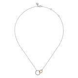 Lady's Two-Tone Sterling Silver/14 Karat Interlocking Circle Pendant A