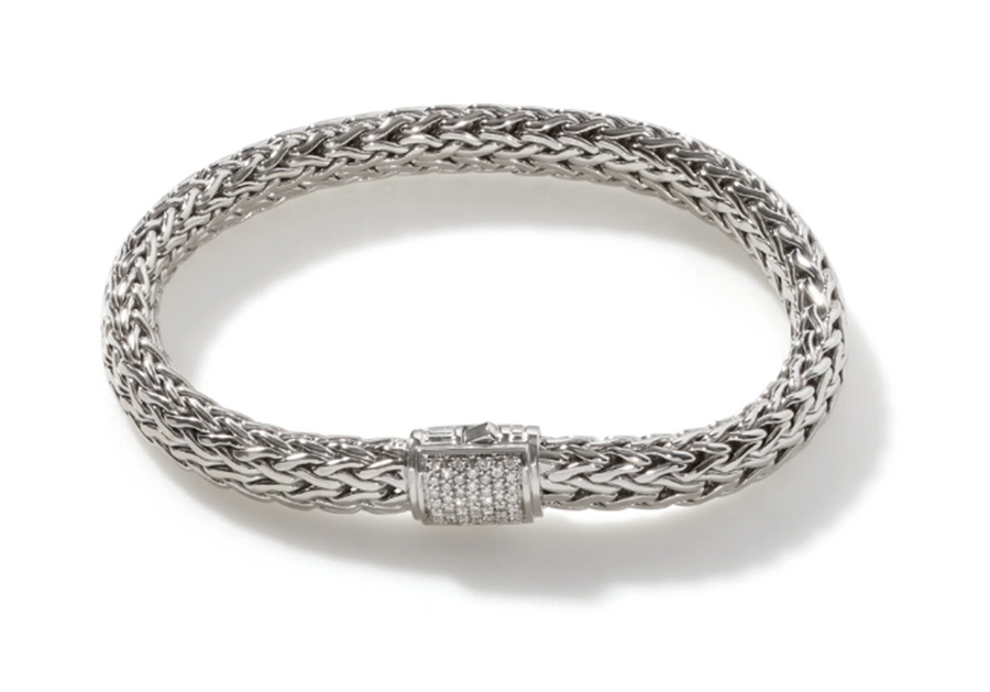 John Hardy Icon Pave Diamond Medium Chain Bracelet