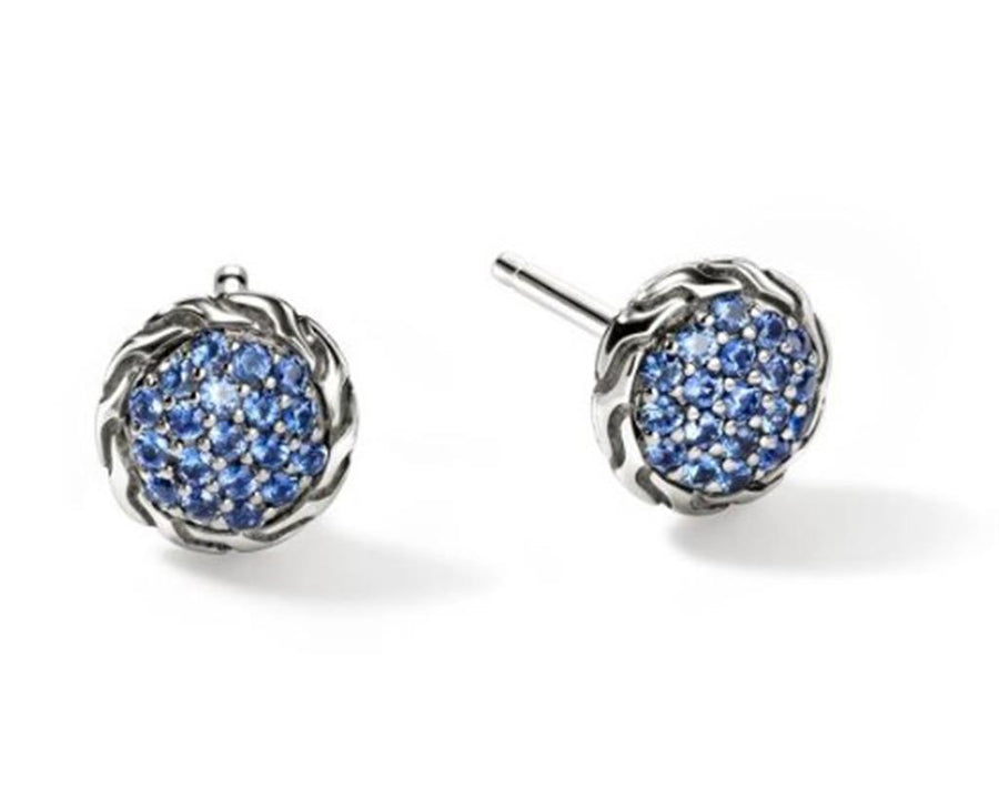 White Sterling Silver 10mm Essentials John Hardy = Round Sapphires