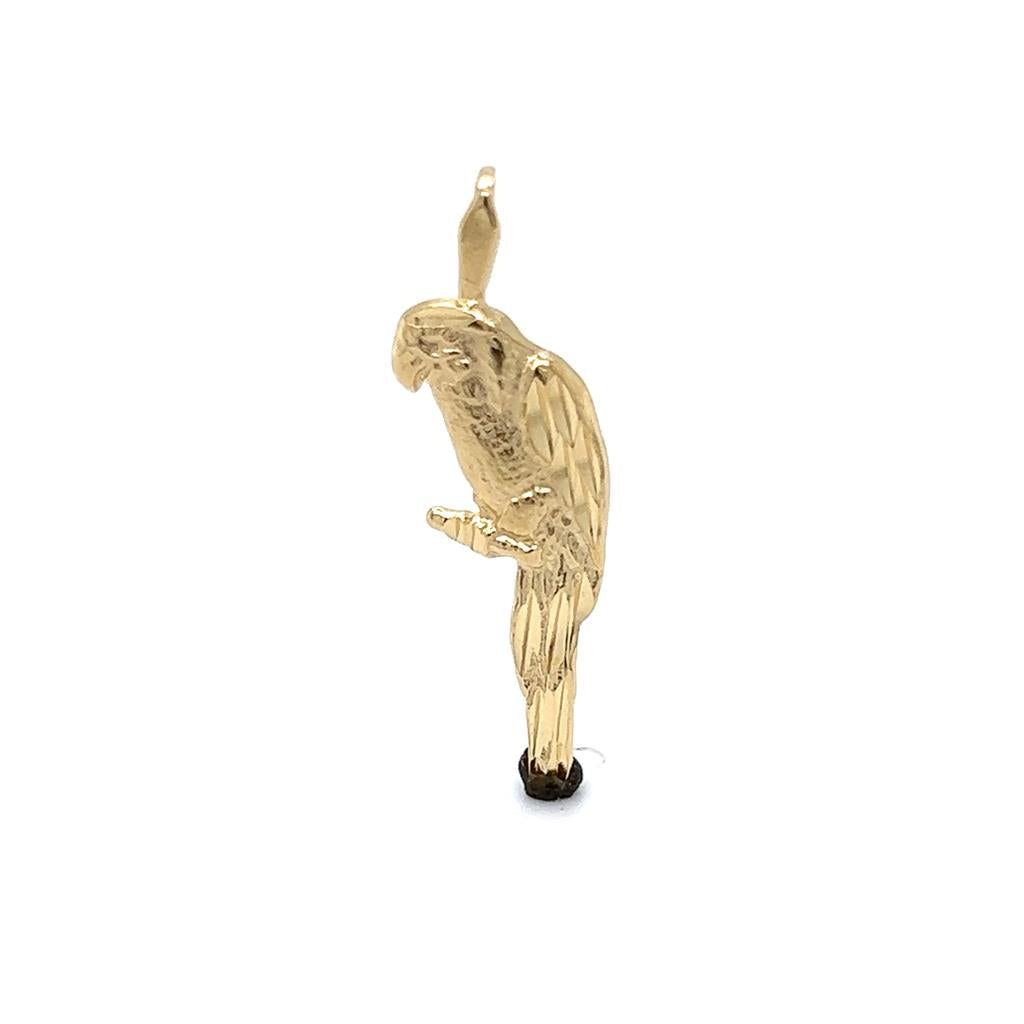 Yellow 14 Karat Parrot Charm Estate Jewelry Gram Weight: 1