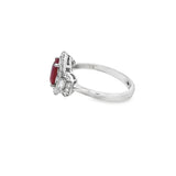 Three Stone Ruby and Diamond Ring