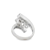 Baguette and Round Diamond Bypass Ring