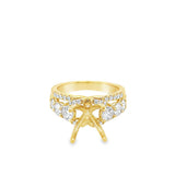 Lady's Yellow 18 Karat 3 Row Graduated Ring Size 6.75 38 = 1.30tw Roun