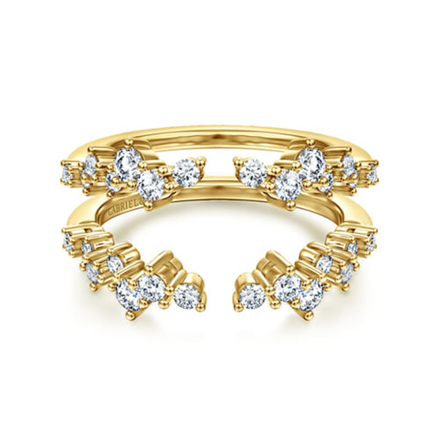 Yellow 14 Karat Contemporary Style Diamond Ring Enhancer Ring Wrap/Gua