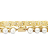 Yellow 14 Karat Pearl Bracelet