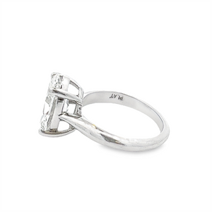 Estate Platinum Oval Diamond Solitaire Engagement Ring