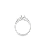 Lady's White 18 Karat Twist Ring Size 6.5 With 20=0.21Tw Round G/H Vs2