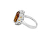 Mandarin Citrine and Diamond Ring