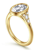 Lady's Yellow 14 Karat Bezel Ring Size 6.5 8 = 0.22tw Round G/H SI2 Di