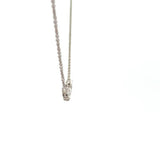 Lady's Yellow 18 Karat Bar Necklace Length 18 With 5 = 0.44TWT Marquis