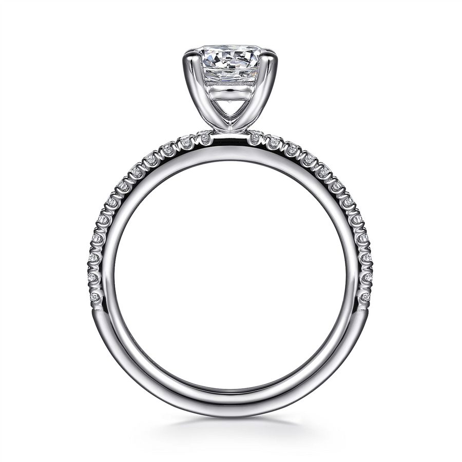 Gabriel & Co. Evelyn - Straight Diamond Engagement Ring Mounting