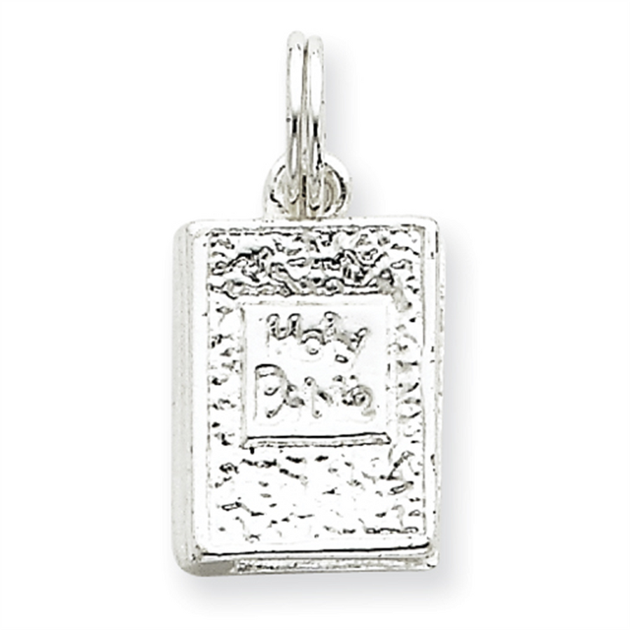 Sterling Silver Holy Bible Charm