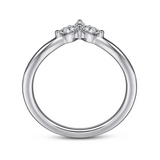 Gabriel & Co. Curved-14K White Gold Diamond Anniversary Band - 0.22 ct