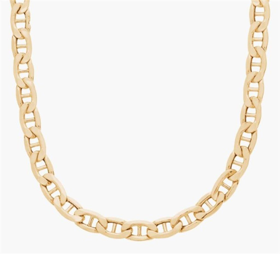 Yellow 14 Karat 1.45mm 22" Mariner Link Chain With Extra Large Lobster