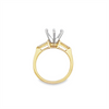 Lady's Two-Tone 18 Karat 3 Stone Ring