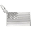 Rembrandt Charms American Flag Charm Sterling Silver