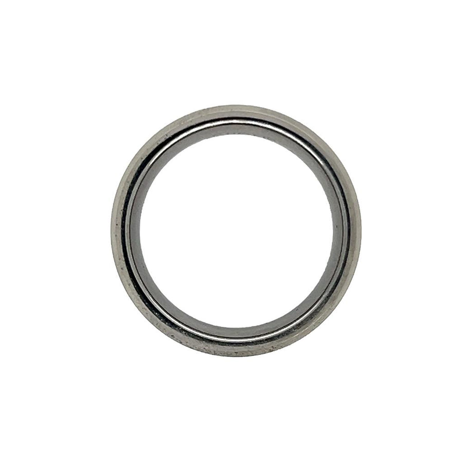 Grey Tungsten Bezeled Ring with Dark Grey Carbon Fiber Inlay