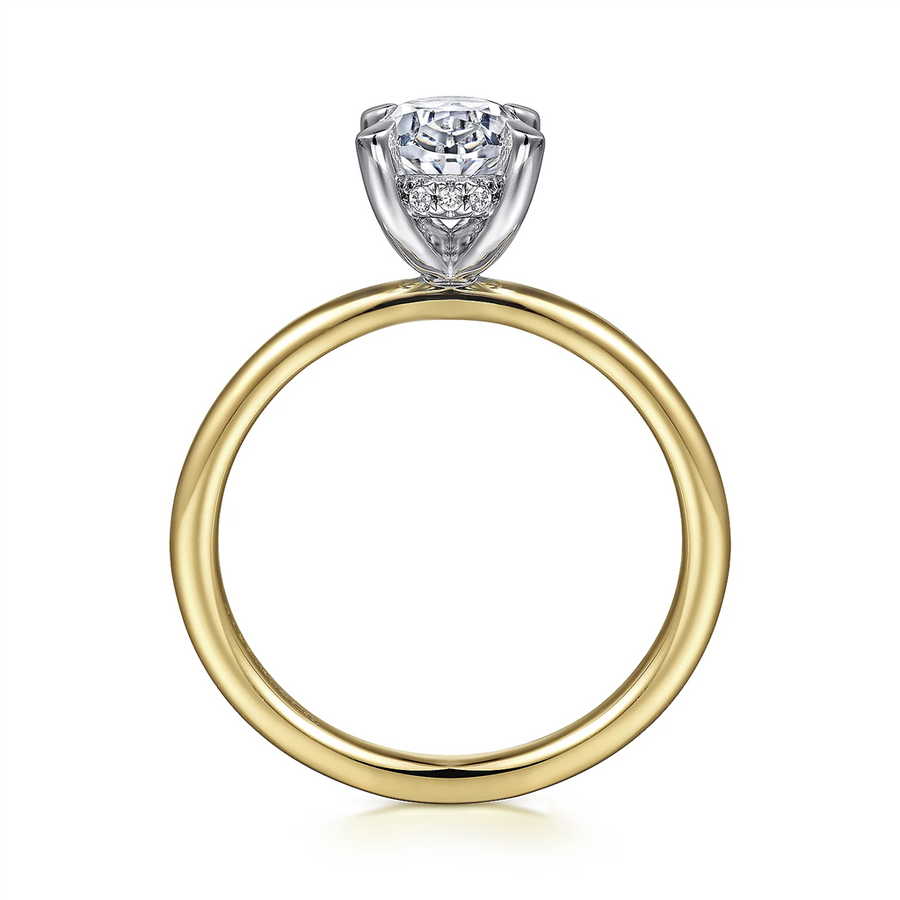 Gabriel & Co. Cari - Hidden Halo Oval Diamond Engagement Ring Mounting