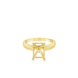 Lady's Yellow 18 Karat Accented Cathedral Solitaire Ring Size 6.75 2 =
