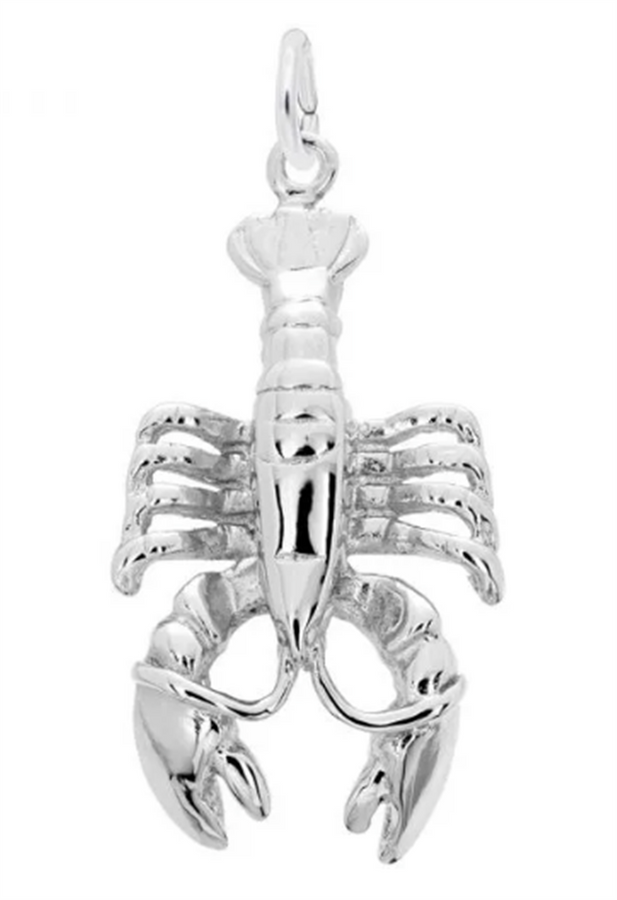 Lady's Sterling Silver Large Lobster Charm Charm