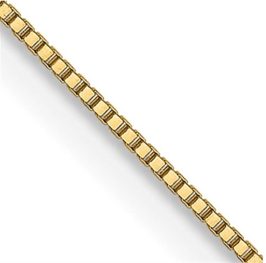 Yellow 14 Karat Diamond Cut 0.80mm D/C Box Chain 24" With A Lobster Cl