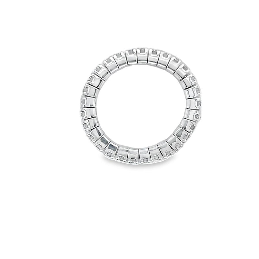 Nelson Lady's White 18 Karat Stretchy Diamond Eternity Wedding/Anniversary Ring