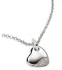 John Hardy Pebble Diamond Pave Heart Adjustable Rolo Chain Necklace