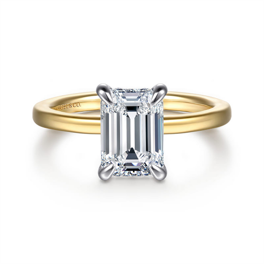 Lady's Two-Tone 14 Karat E/C Halo Classic Collection Ring Size 6.5 Wit