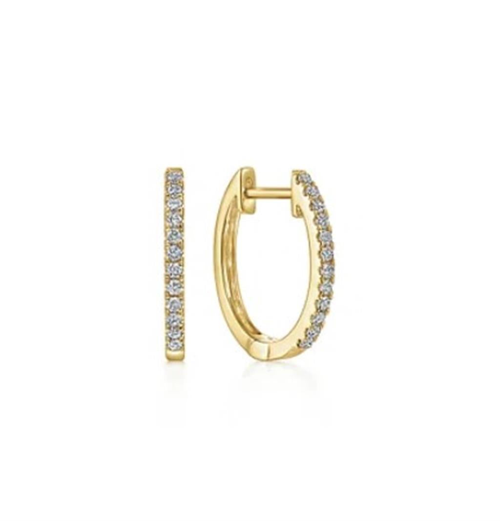 Gabriel & Co Pave Diamond Hoop Earrings