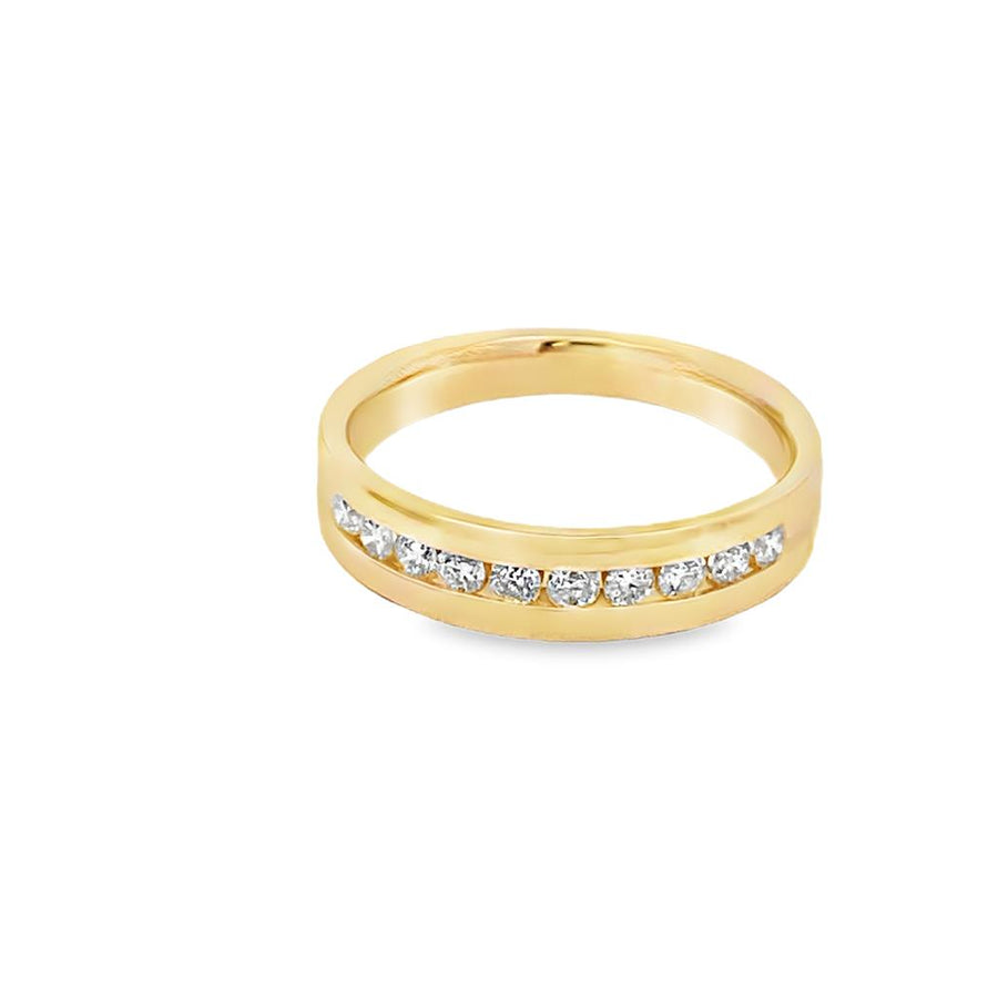 Estate Channel Set Diamond Wedding Band