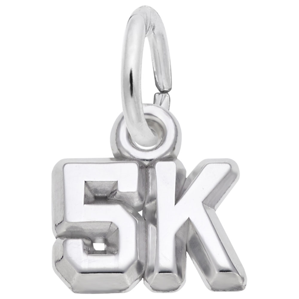 Rembrandt Charms 5K Race Accent Charm Sterling Silver